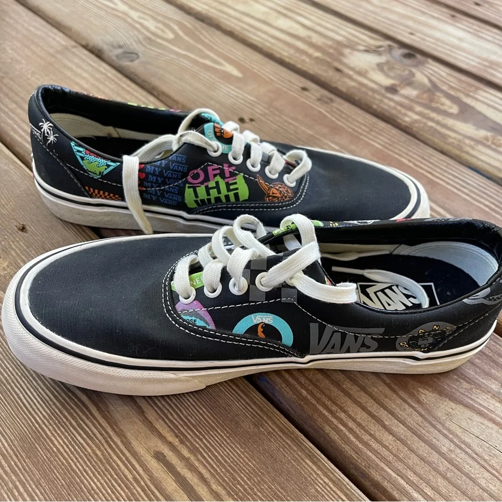 Vans Era “I ❤️ My Vans” Graphic Sneakers Black Multicolor Men’s 9 / Women’s 10.5